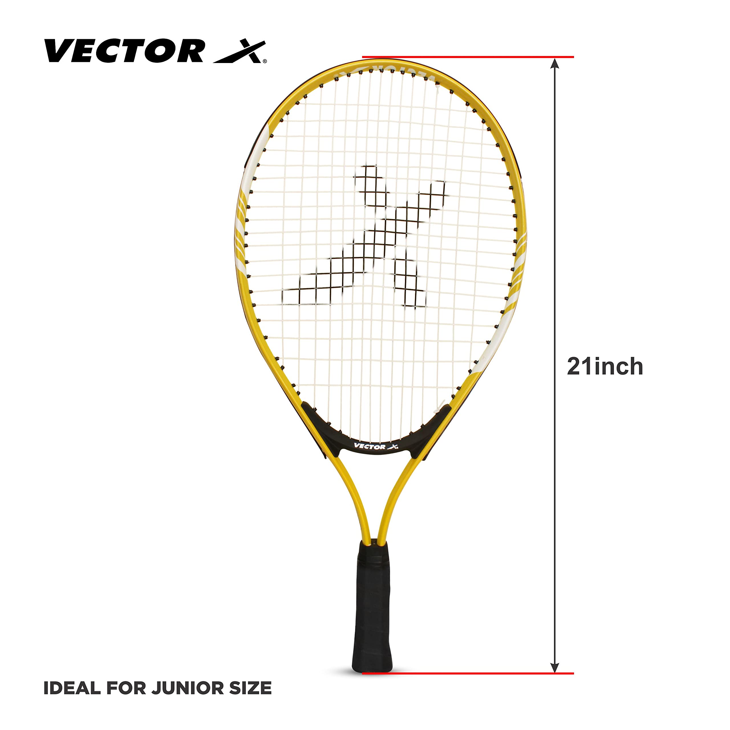 Vector X VXT-520 Adult Recreational Tennis Rackets, Super Lightweight Tennis Racquets for Student,Training,Tennis and Beginners, Outdoor Games (21 inch, 3/4 Cover) - Image 6 thumbnail