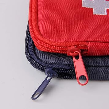 JIAKAI 2 Packs First Aid Bag,Empty First Aid Pouch,Mini Portable Medical Bag for Outdoor Camping Hiking Travel Emergency,Multifunction Emergency Medicine Storage Bag-7x5 inch