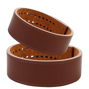パワーベルト レバーアクション ワンタッチ可変式 L Brown×Gold 本革 新品 ワンタッチ可変式 パワーベルト レバーアクションベルト L