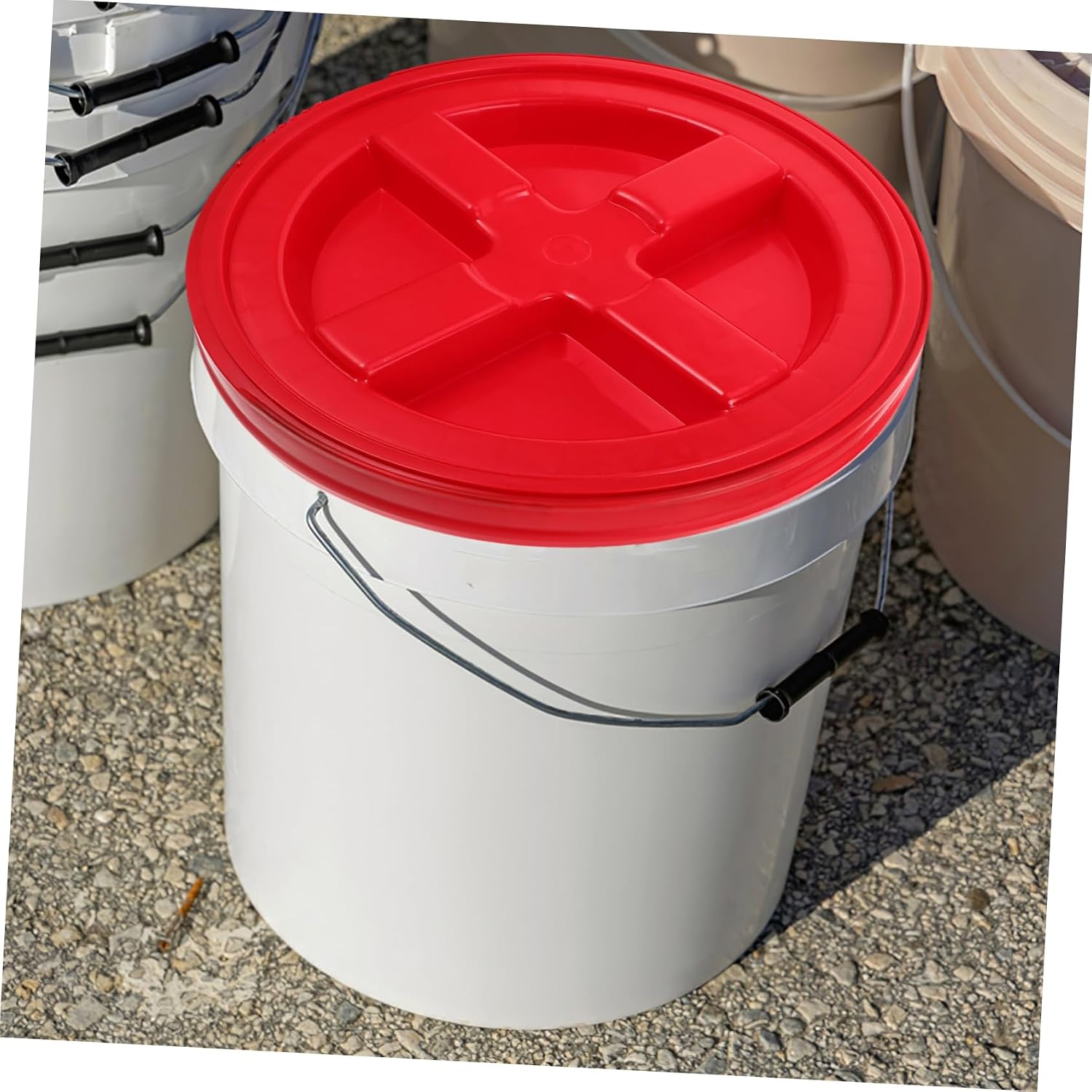 Reusable Water Bucket Lid Impact-resistant Jug Cap Easy Access Seal Cover for Practical Storage Thickened Design for Heavy Use Convenient Cleaning