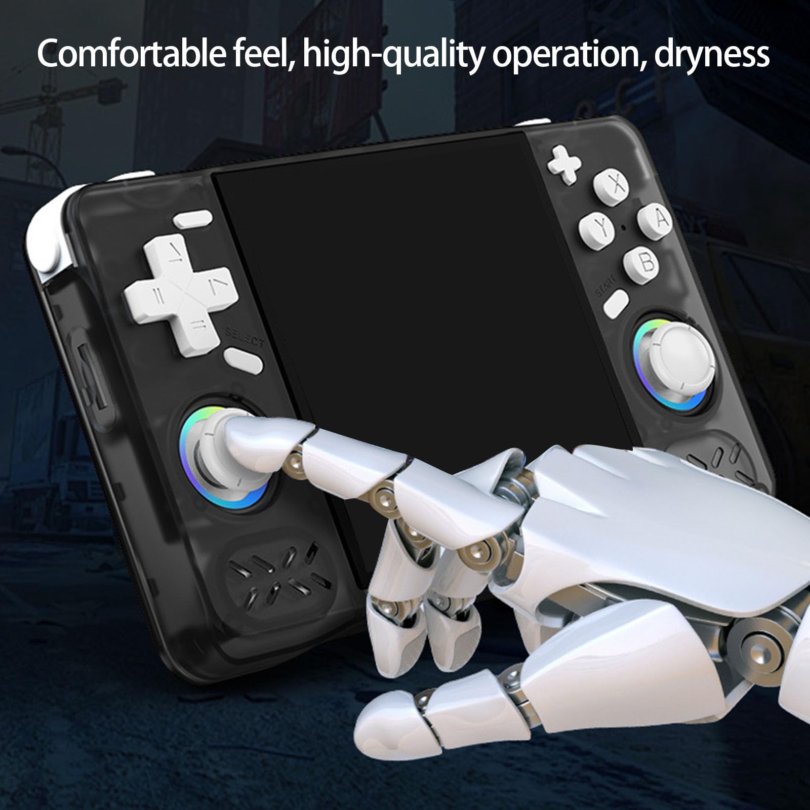 Verbesserte Handheld Spielekonsole, Retro Spielekonsole, klassischer Emulator, 4-Zoll Bildschirm, Open Source Taschen Videospiel, ergonomischer Joystick Handheld