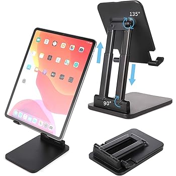 KLAS REMO Foldable Adjustable Tablet Stand, Tablet Holder with 2 Supporting Arms, 2020 New Update Version Cradle Compatible with Phones iPad Samsung Galaxy Tabs Kindle