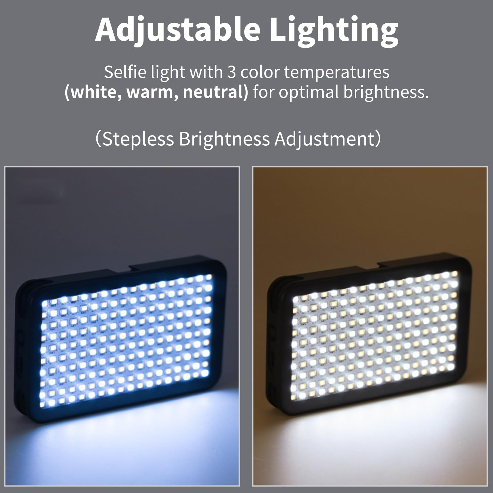 Clip Fill Light con Lente Polarizador CPL, Brillo Ajustable Eliminando Reflejos Luz de Video Fotográfica para Smartphones y Cámaras, Portátil Batería 3100mAh Pantalla OLED