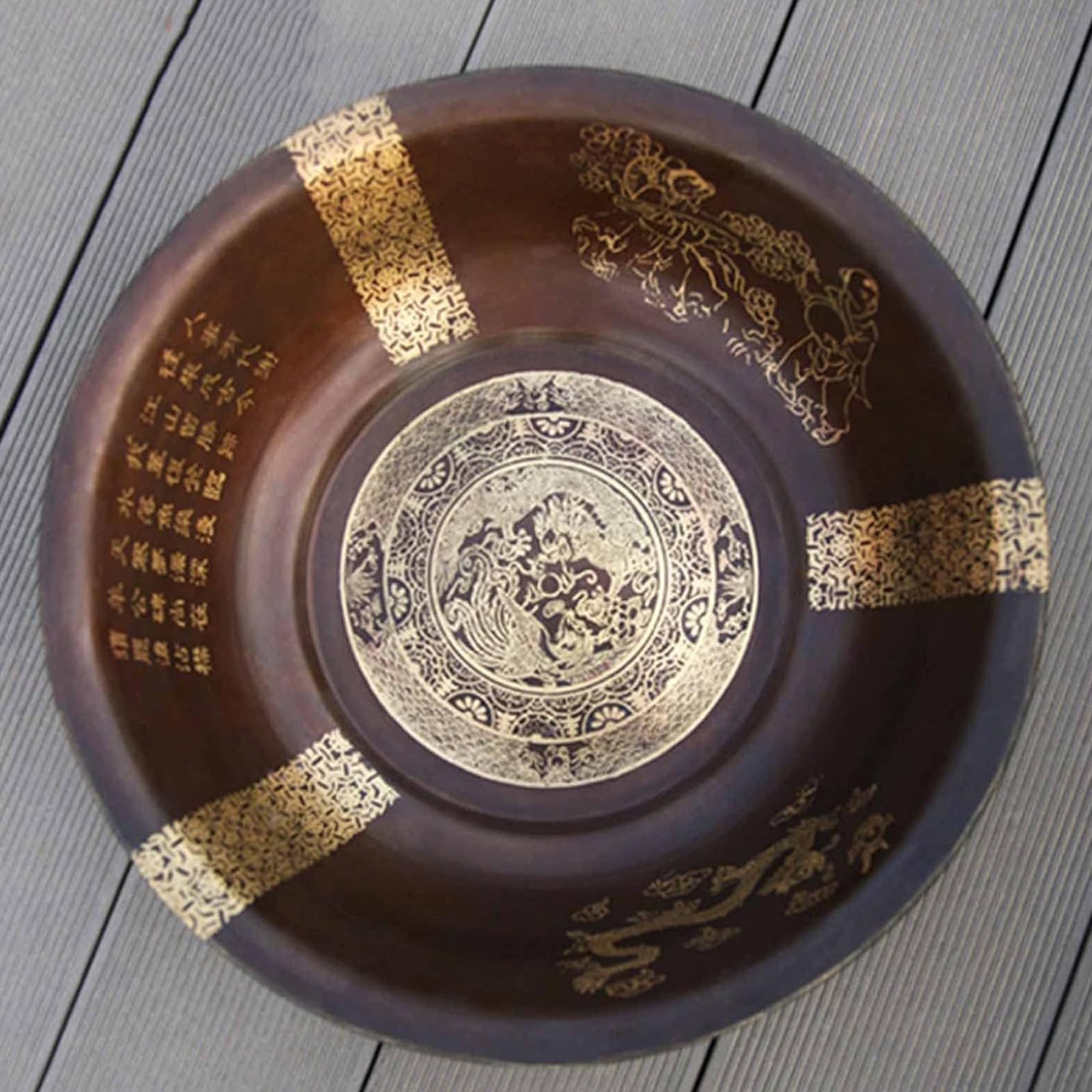 Umywalka w stylu vintage Miedziana miska kuchenna, miski na zupę, okrągła wanna Miska na warzywa i owoce do małego zlewu, kuchnia, na zewnątrz, łazienka, pralnia/682