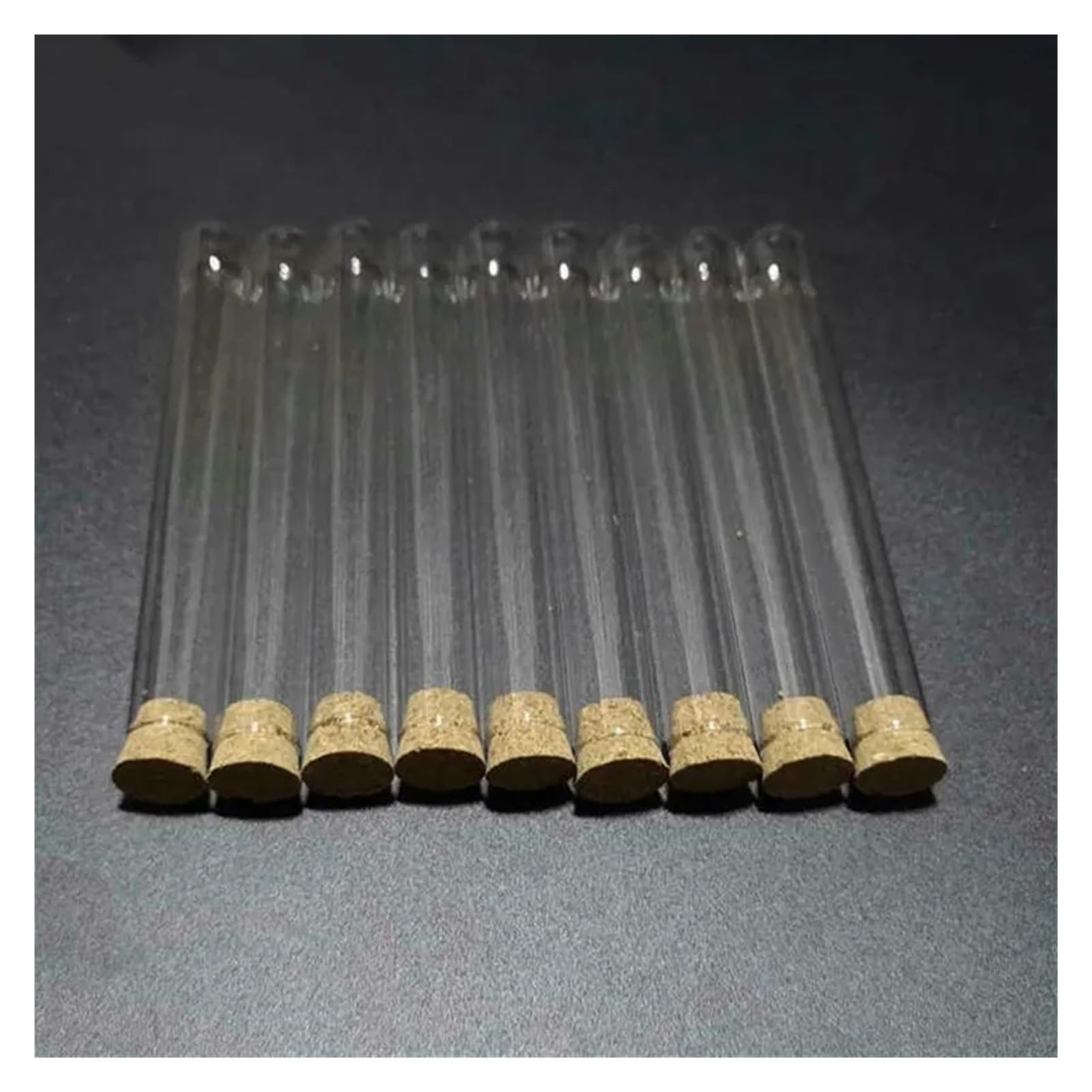 MENGKE 8 ml 24 Stück/Los 13 x 100 mm Reagenzgläser mit rundem Boden aus transparentem Glas mit Korkverschluss für Arten von Labor/Schule