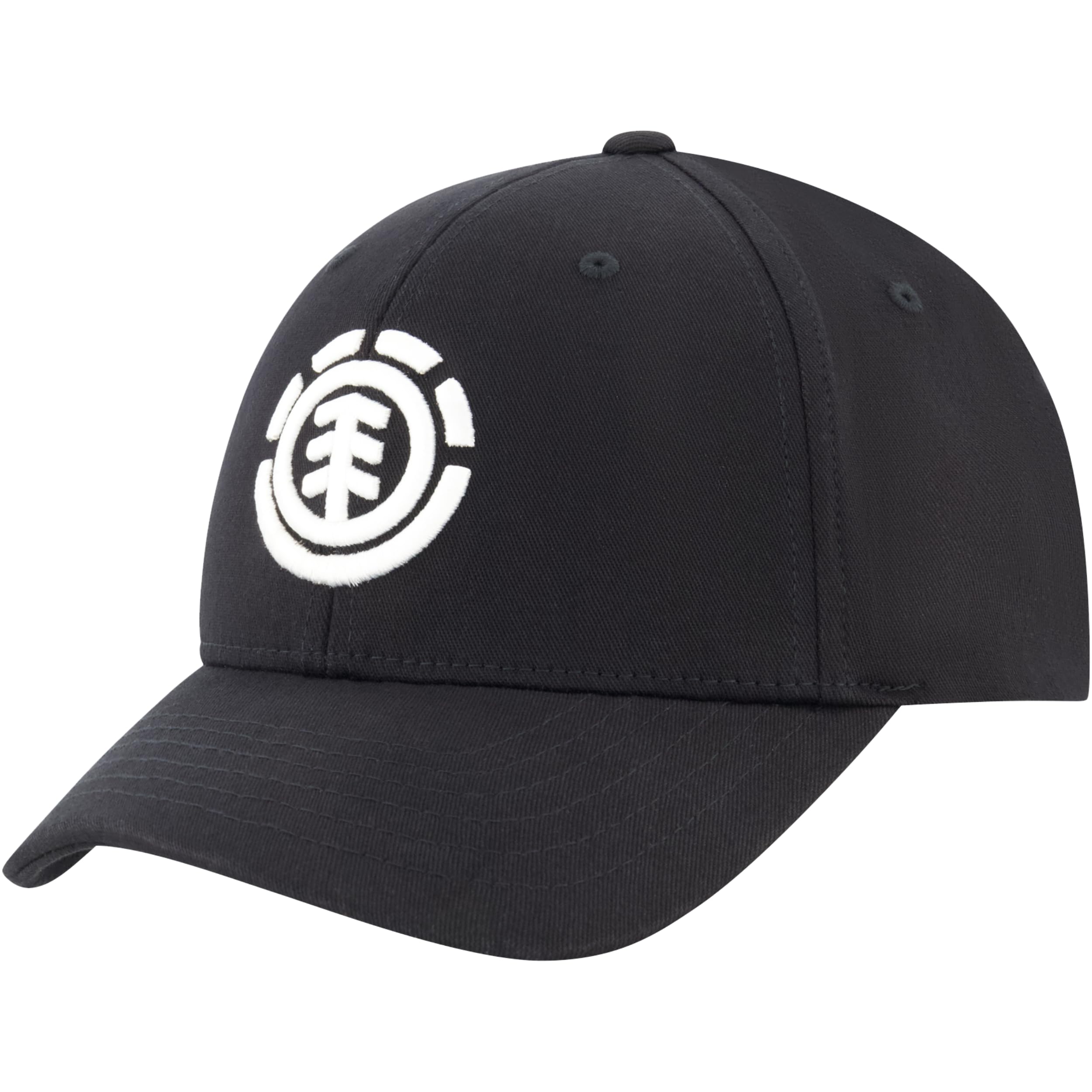 Element Concept One Baseball Hat, Adult Flex Fit Active Sport Cap with Curved Brim, Black, One Size