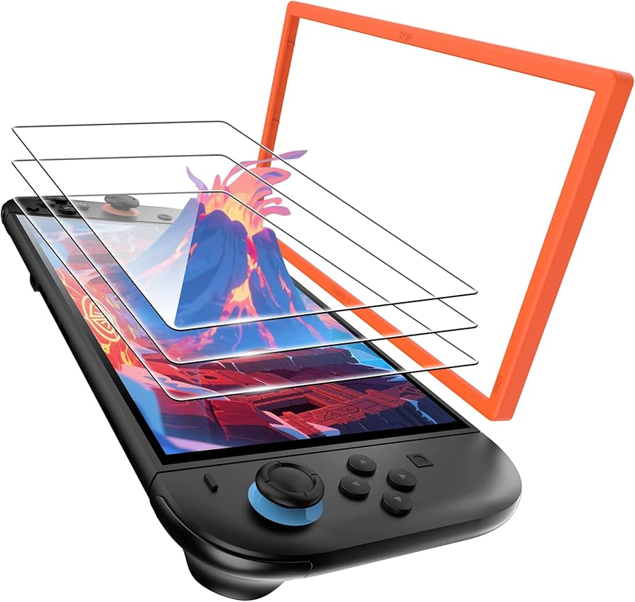 Amazon.co.jp: TRANSNOVO【3枚+専用枠付】Switch 2対応保護画面ガラス