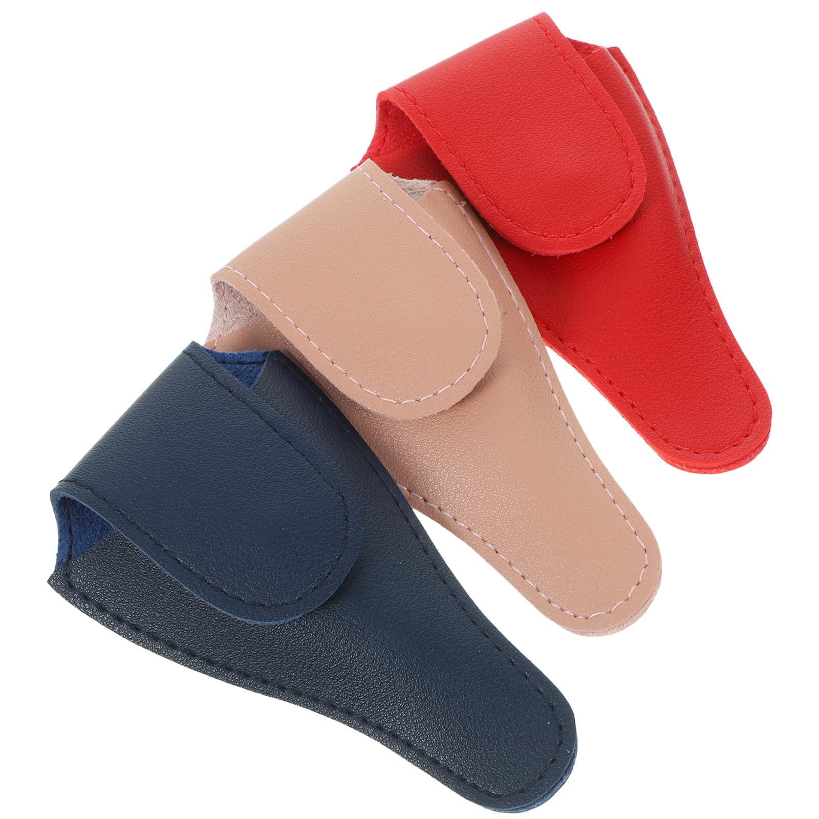 Custodia Protettiva Pu per Forbicine Cuticole 3 Pezzi Chiusura a Fibbia, Porta Forbici Manicure Raffinata e Resistente per Attrezzi Unghie Colore Casuale