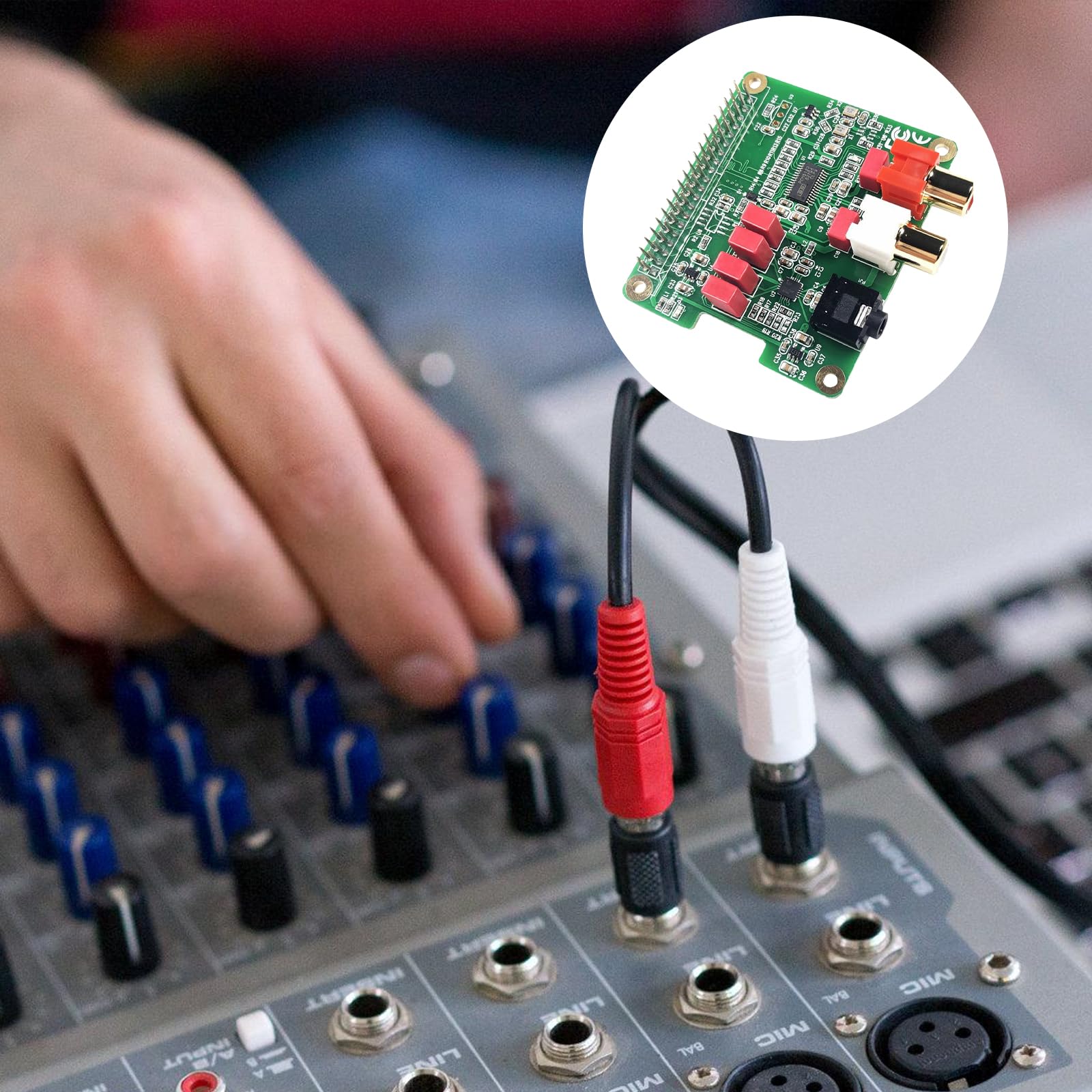 HiFi DAC HAT per Raspberry Pi 5/4/3B+/Zero, scheda audio PCM5122, 384 kHz/32 bit HiFi Sound Shield con uscita RCA e 3,5 mm, doppio oscillatore e DOP, 112 dB SNR