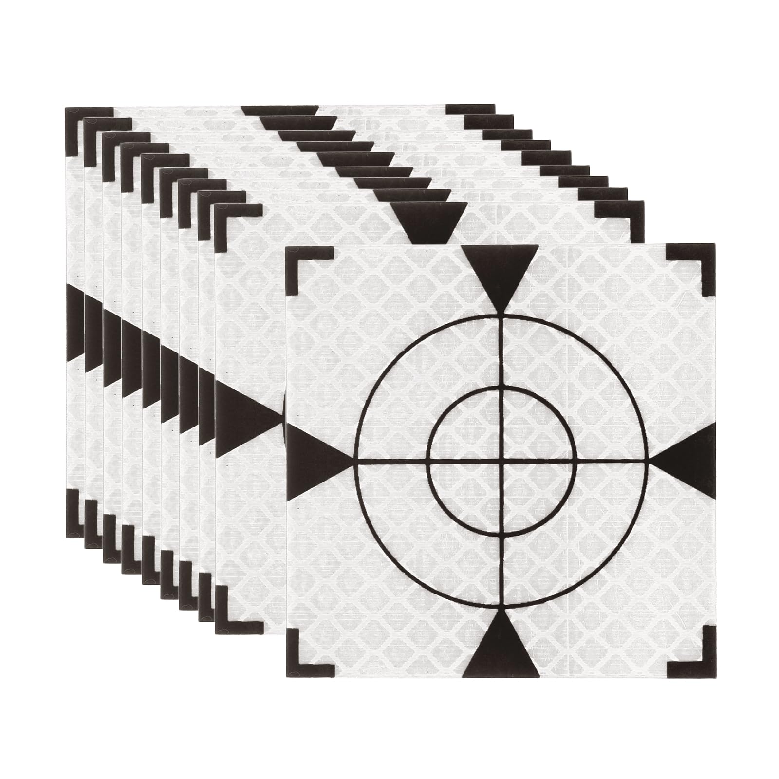 PATIKIL Survey Reflector Target (60x60mm, White)(50 Pcs) Self-Adhesive Reflective Sheet Surveying Target Mark Tape, Suit for Total Station/Ship Inspection/Tunnel Measure