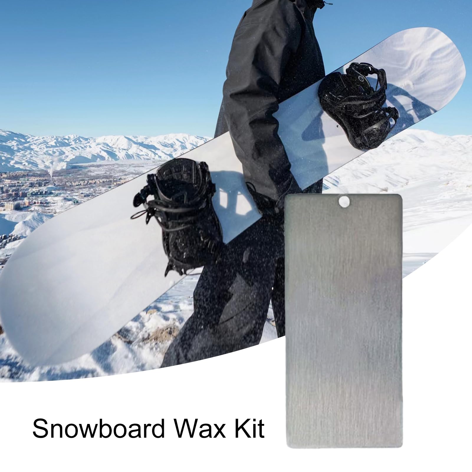 Rascador de de esquí, Kit de de Snowboard de Acero Inoxidable, Herramienta de Snowboard con Material portátil, Accesorio de Encerado Resistente, Herramienta de Mantenimiento de fácil Uso