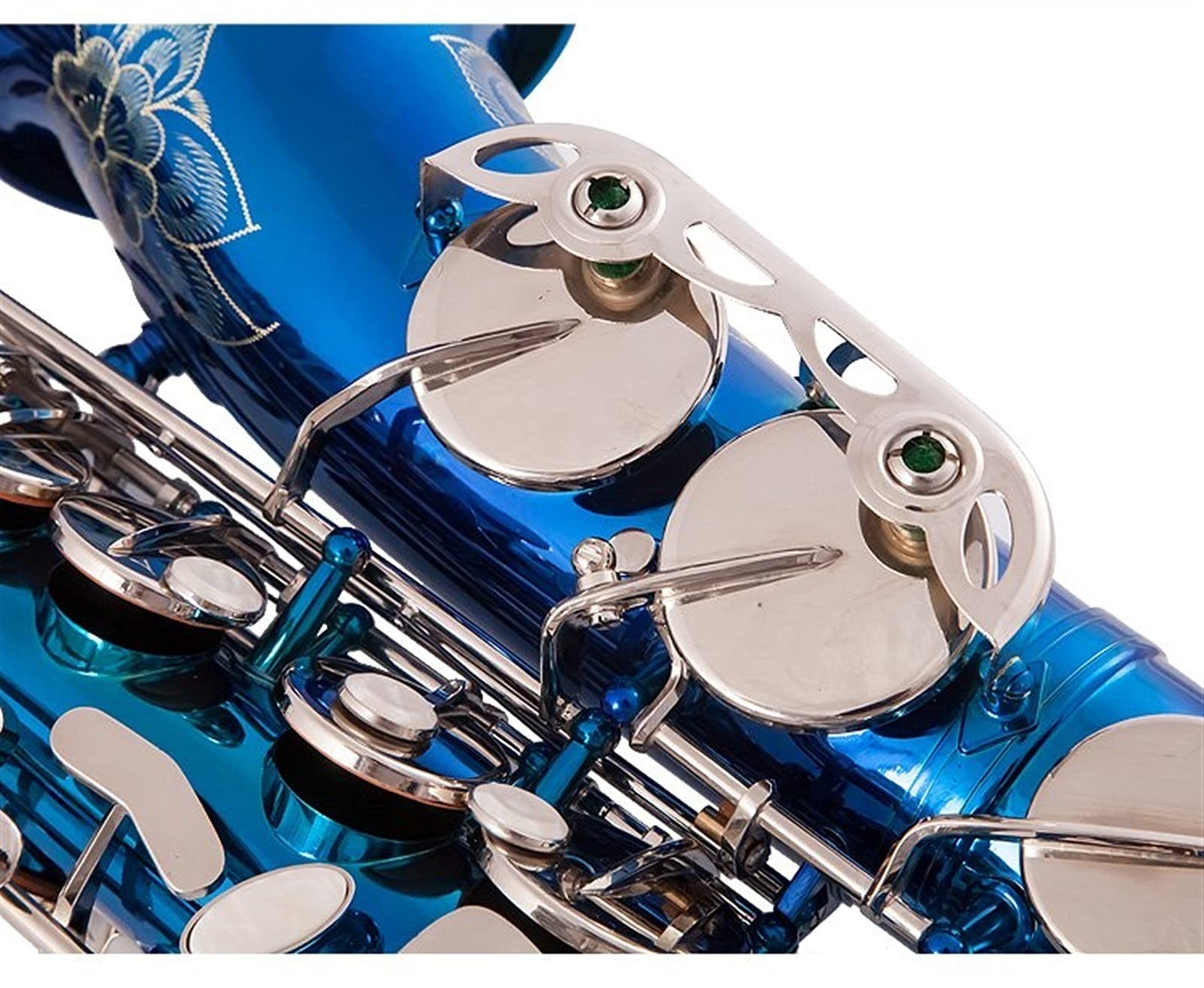 Sassofono Contralto in MIB Argento Blu di Alta qualità in Ottone Laccato E Flat Sax 802 Tipo Chiave Strumento a fiato Sassofono Studenti