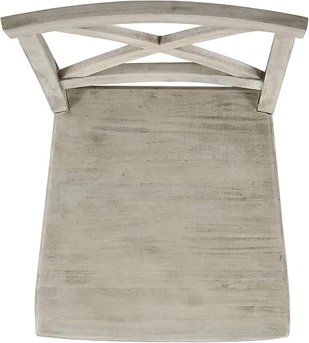 Miniatura 9 de Christopher Knight Home Roshan Farmhouse - Sillas de comedor de madera de acacia, color gris claro lavado, 21 pulgadas de profundidad x 17.75