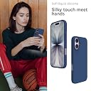 YATWIN Silicone Case for iPhone 17, Soft-Touch, Shockproof, DustProof, Antiskid Phone Cover for Apple iPhone 17 - Dark Blue gallery image