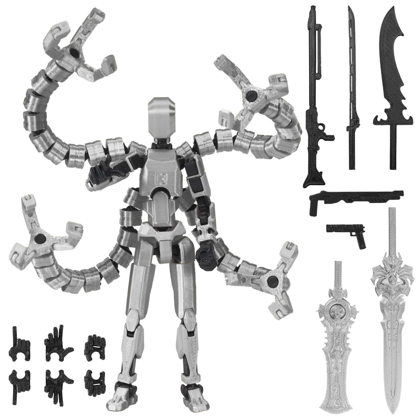 T 13 Figure Set & Titan 13 Action Figures Toys ,3d Printed Dummy T-13 | (Octopus Man Desi…