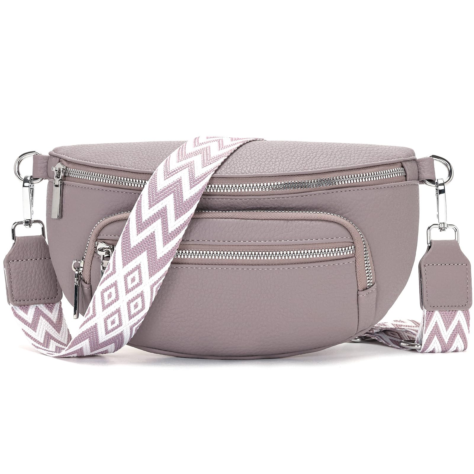 Sasrymnl kleine bauchtasche damen beige umhängetasche damen klein gürteltasche Veganes Leder handtasche crossbody bag