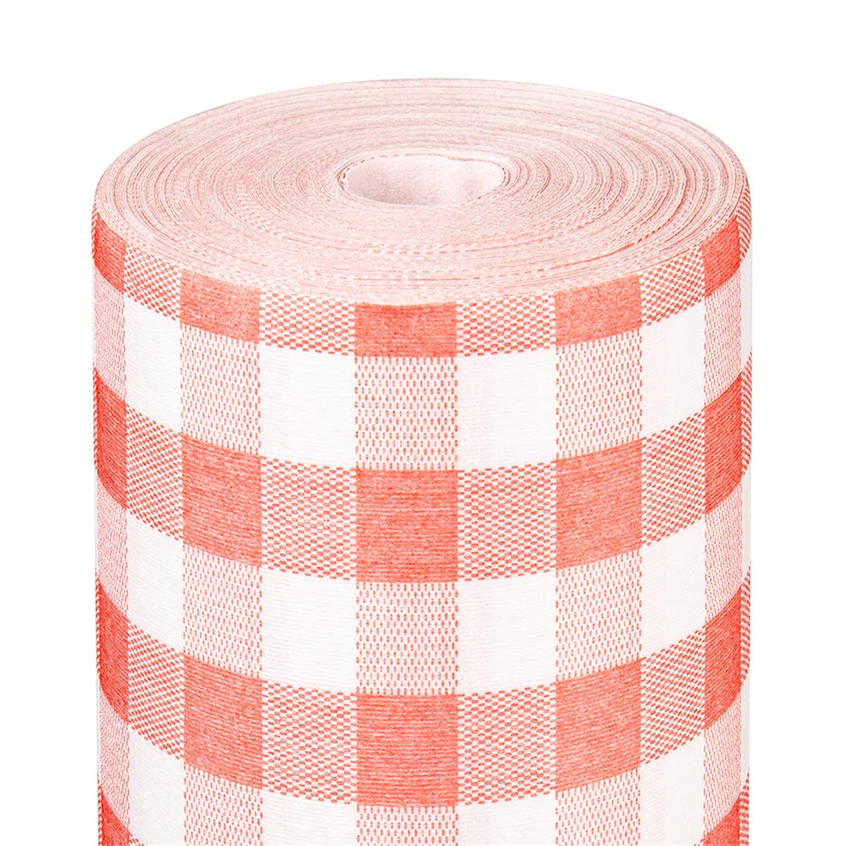 García de Pou - Mantel 'Like Linen - Vichy' 70 G/M2 1,20X25 M Rojo Spunlace