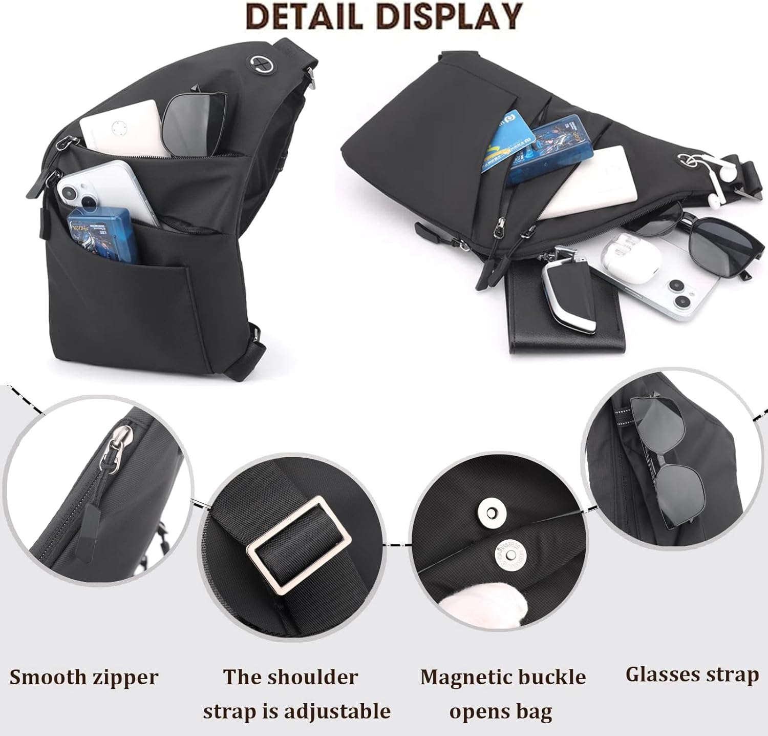 Travel Bag for Women, New Safe Slim Sling Travel Purses Crossbody, Personal Flex Bag for Men&Women - Image 5