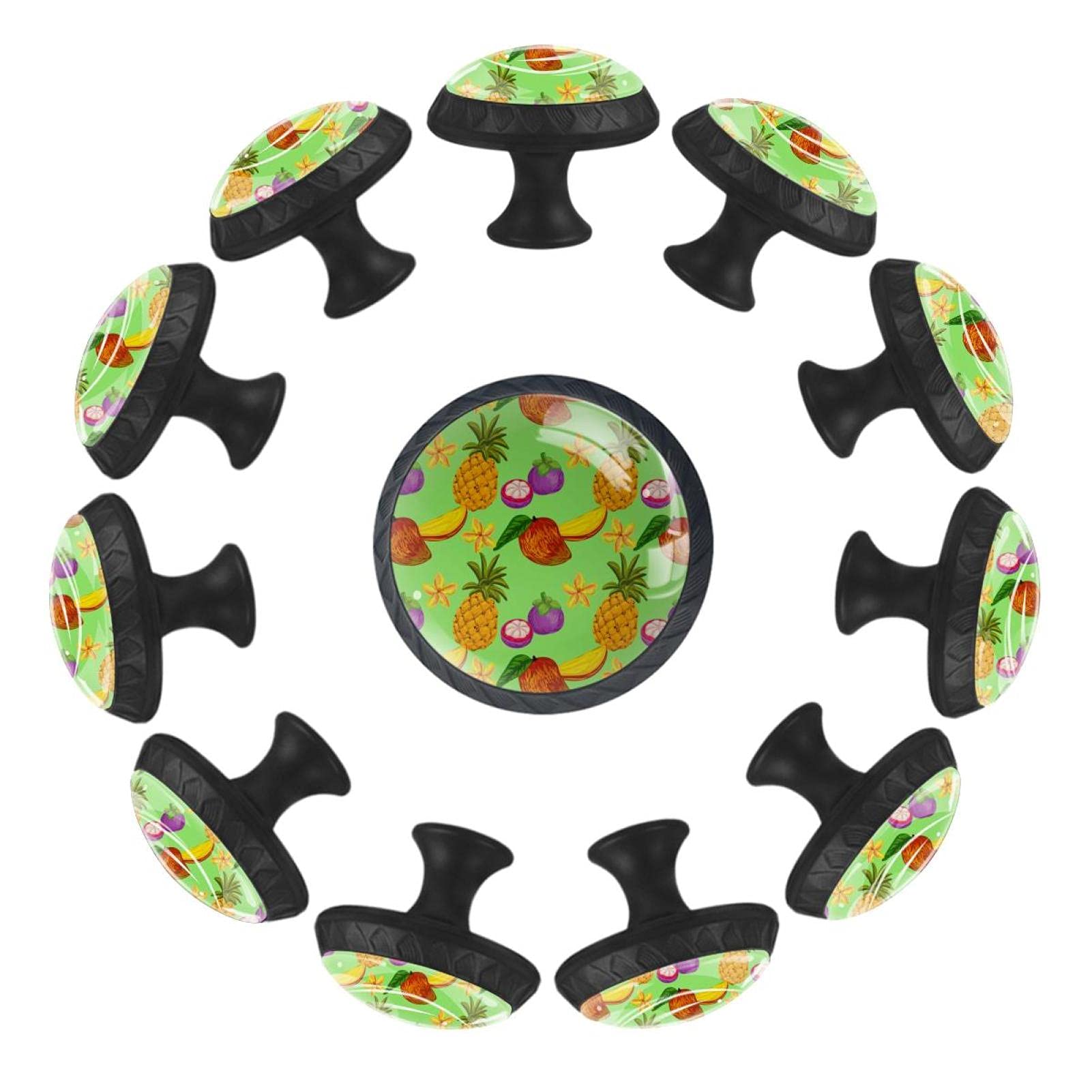 Boutons de tiroir ananas et mangoustan (lot de 12, 35 mm) pour commode enfant