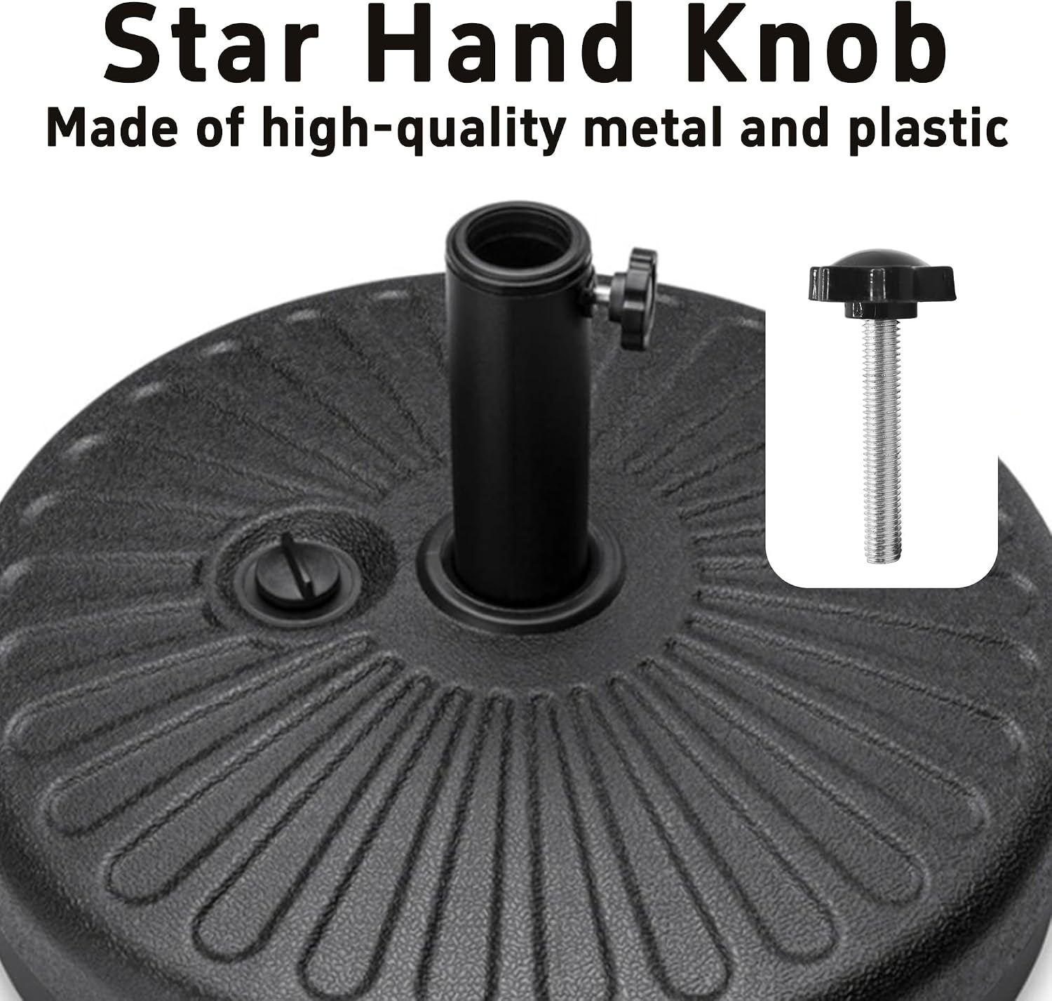 4Pcs M8 x 50mm Star Hand Knob Tightening Screws, Plastic Clamping Handle, Threaded Male Replacement Knob for Umbrella Base, Machines, Furniture, Tool Accessories