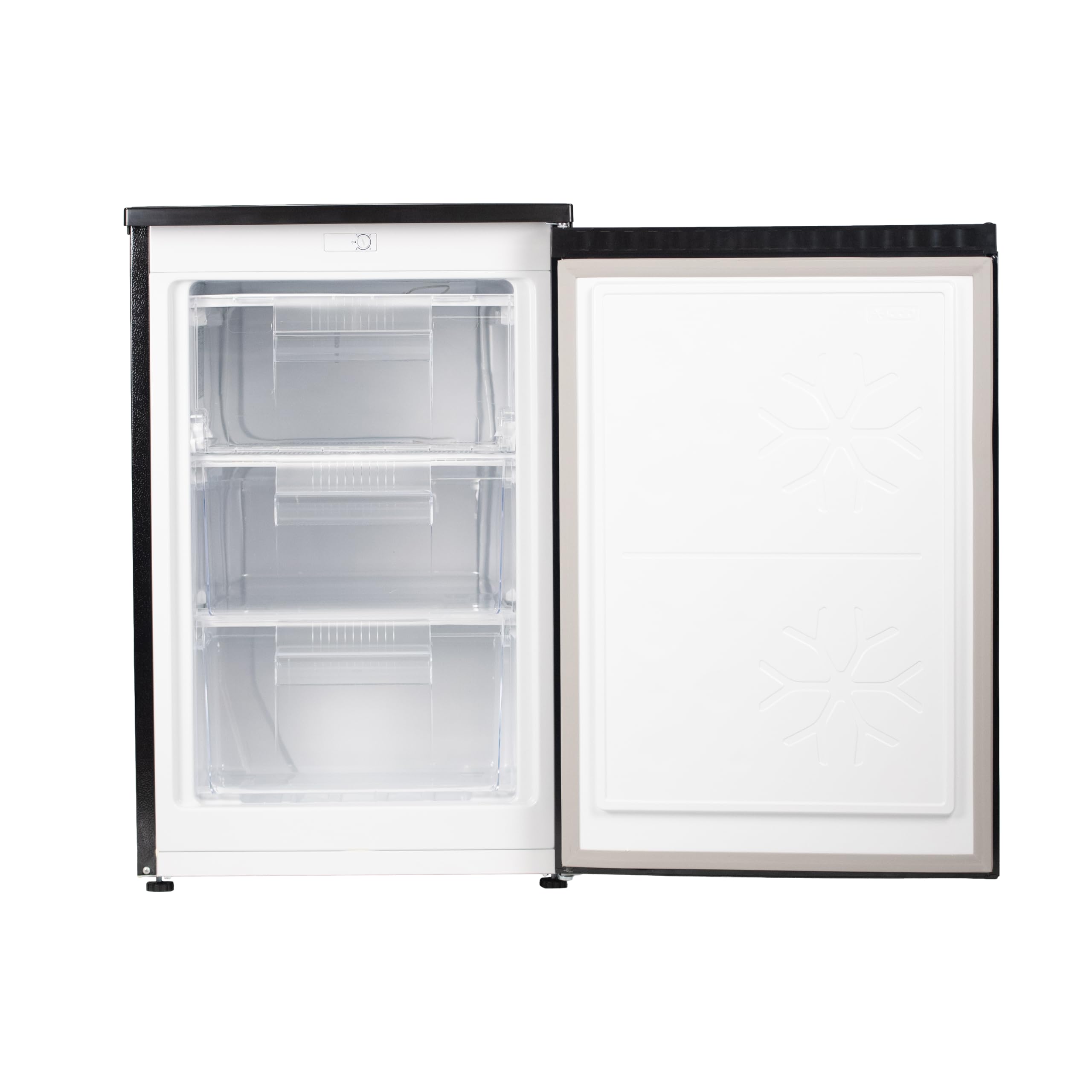 Willow WUCFZ55B 85L Small Freezer with Recessed Handle, Reversible Door, Undercounter Freezer, Adjustable Thermostat, 4* Rating - Black — view 3
