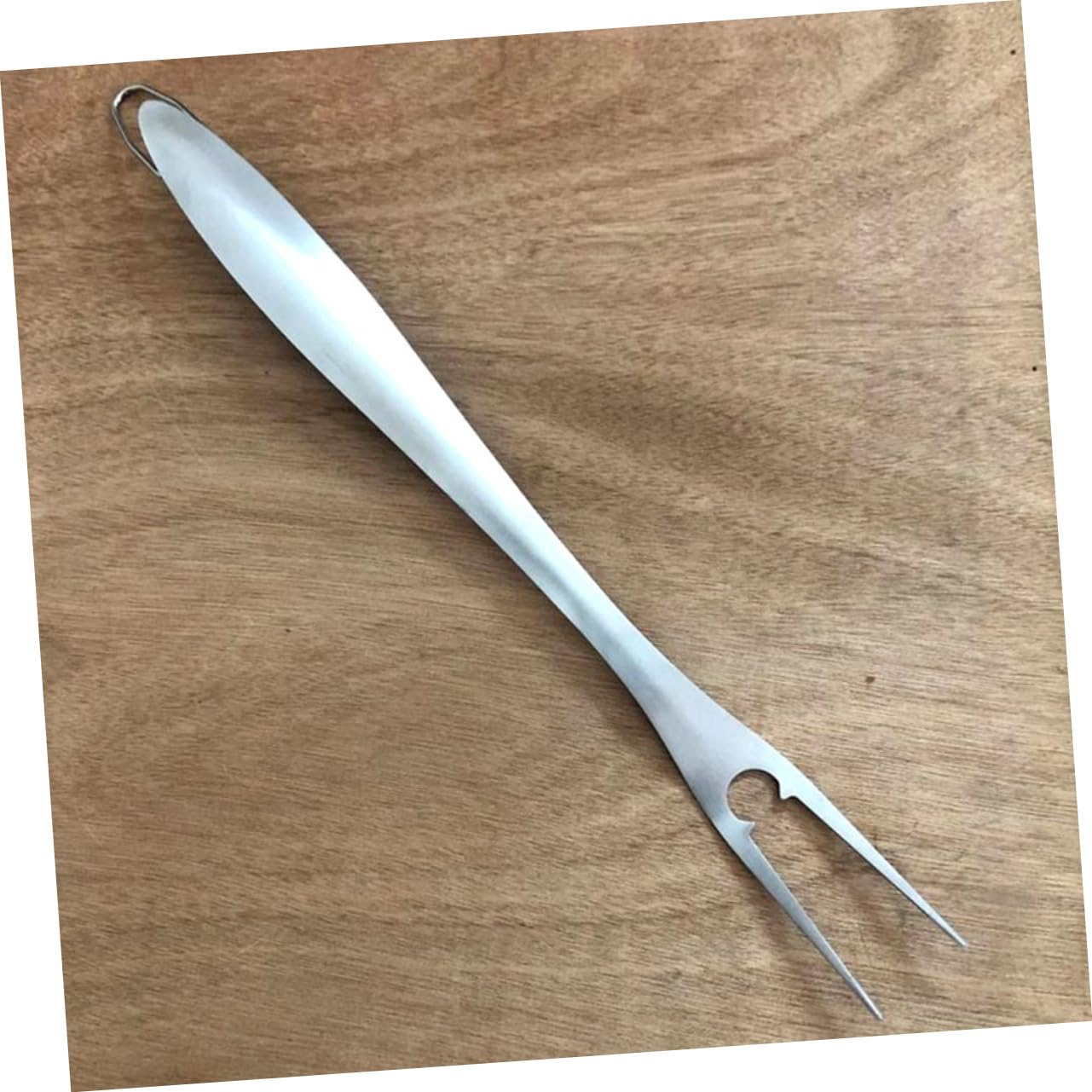 Set Utensili Barbecue in Acciaio Inox, Portatile Argento