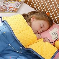 Vista 17 de Uttermara Manta con peso de 3 libras, forro polar minky ultra acogedor y lado de algodón con patrones de dibujos animados, manta pesada reversible