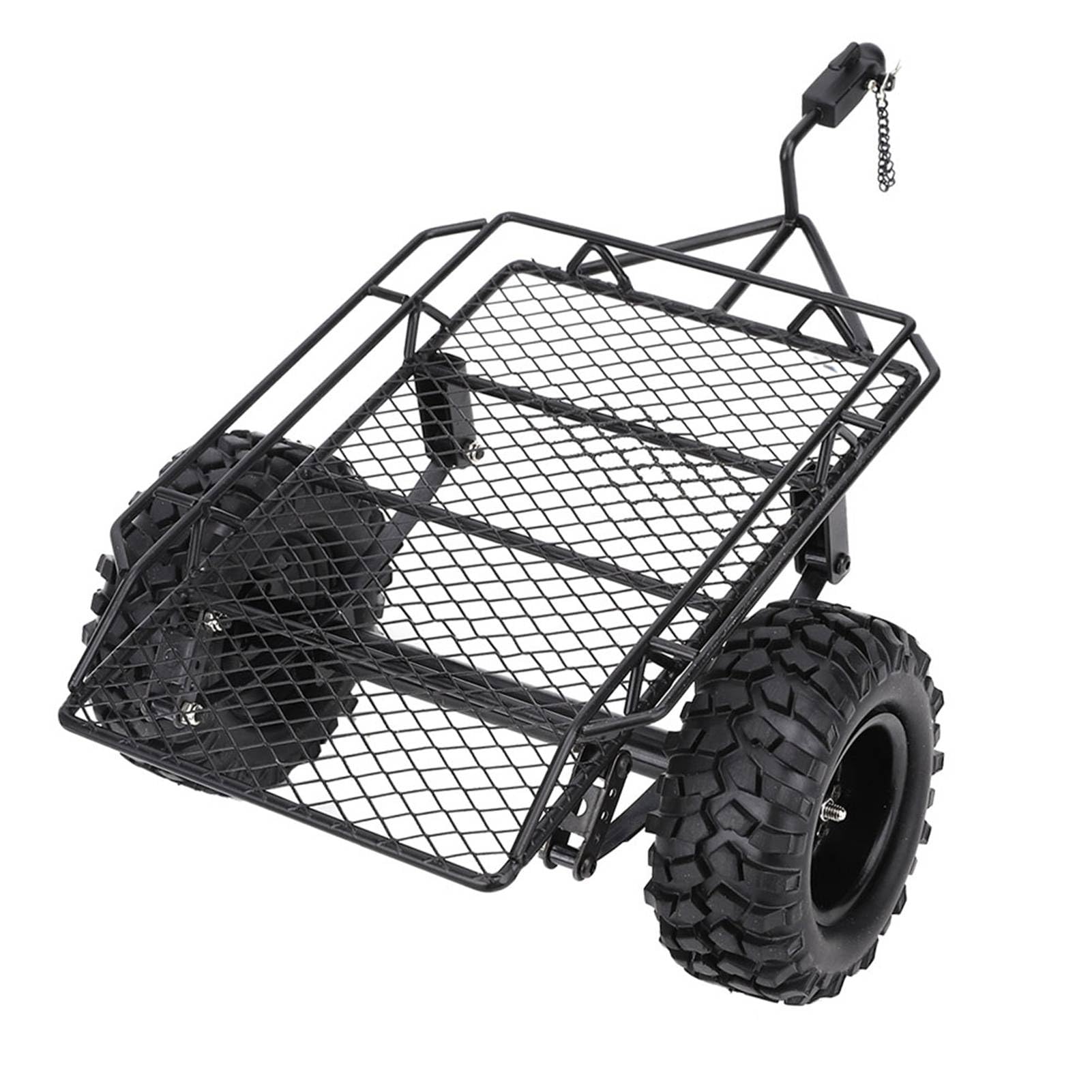 Metalowa przyczepa RC z łyżką Symulacja Heavy Duty Akcesoria samochodowe do TRX4 D90 SCX10 CC01 Samochody RC w skali 1/10 Czarna guma Metalowe opony Zestaw do samodzielnego
