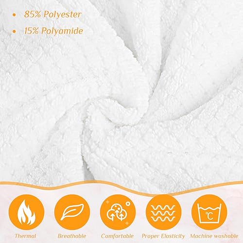 Miniatura 4 de Kinlop Juego de 4 toallas de baño para mujer con bolsillo con diadema de spa facial, juego de bata de spa con cierre ajustable, parte superior