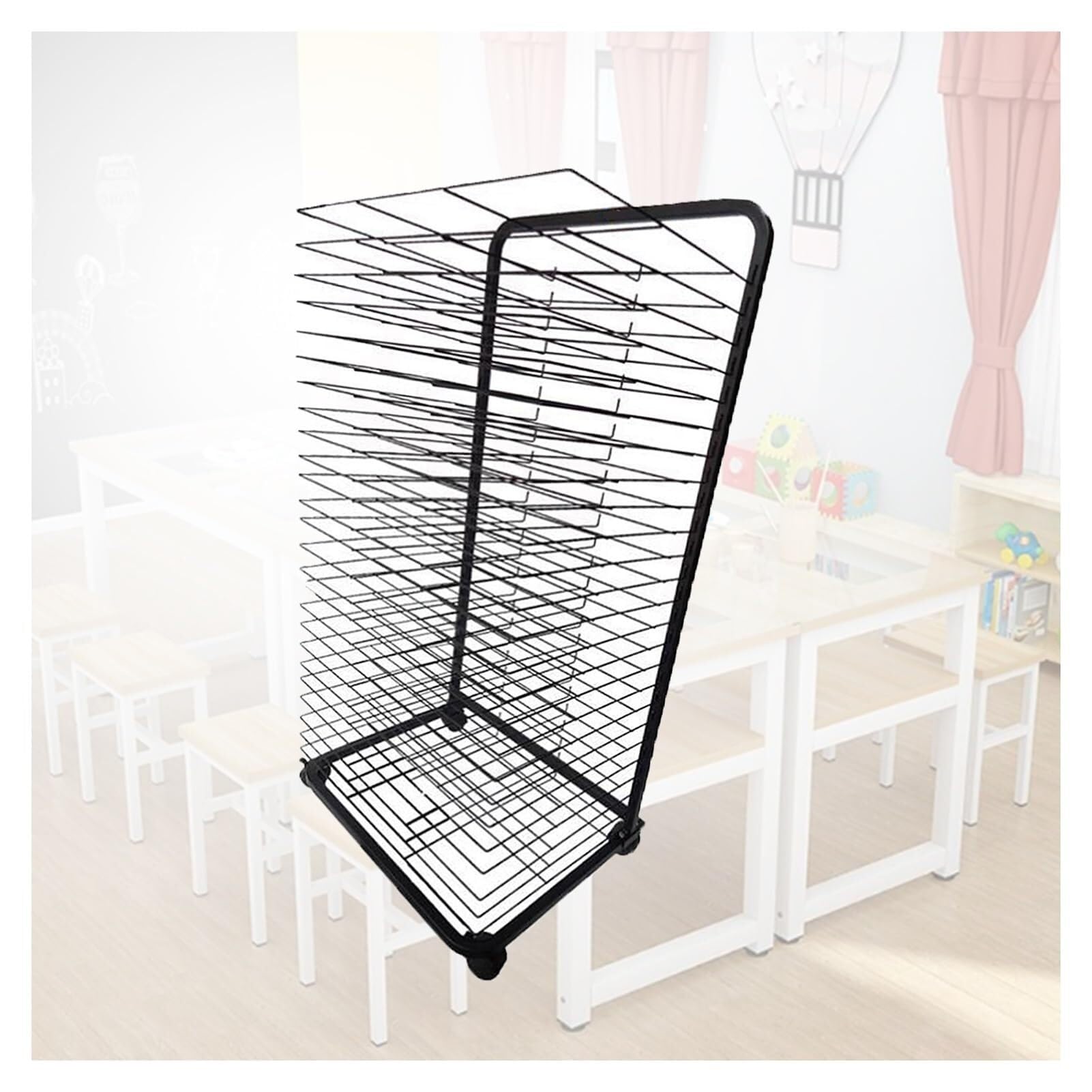 JYHHGDS Art Drying Rack with 25 Removable Shelves, Stackable Storage Display for Drawings, Ideal for Schools, Classrooms, Studios & Art Clubs