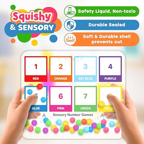 Miniatura 5 de LESONG Juguetes sensoriales para juego sensorial, juguetes de habilidades motoras finas para niños y niñas de 3, 4, 5 años, almohadilla sensorial de