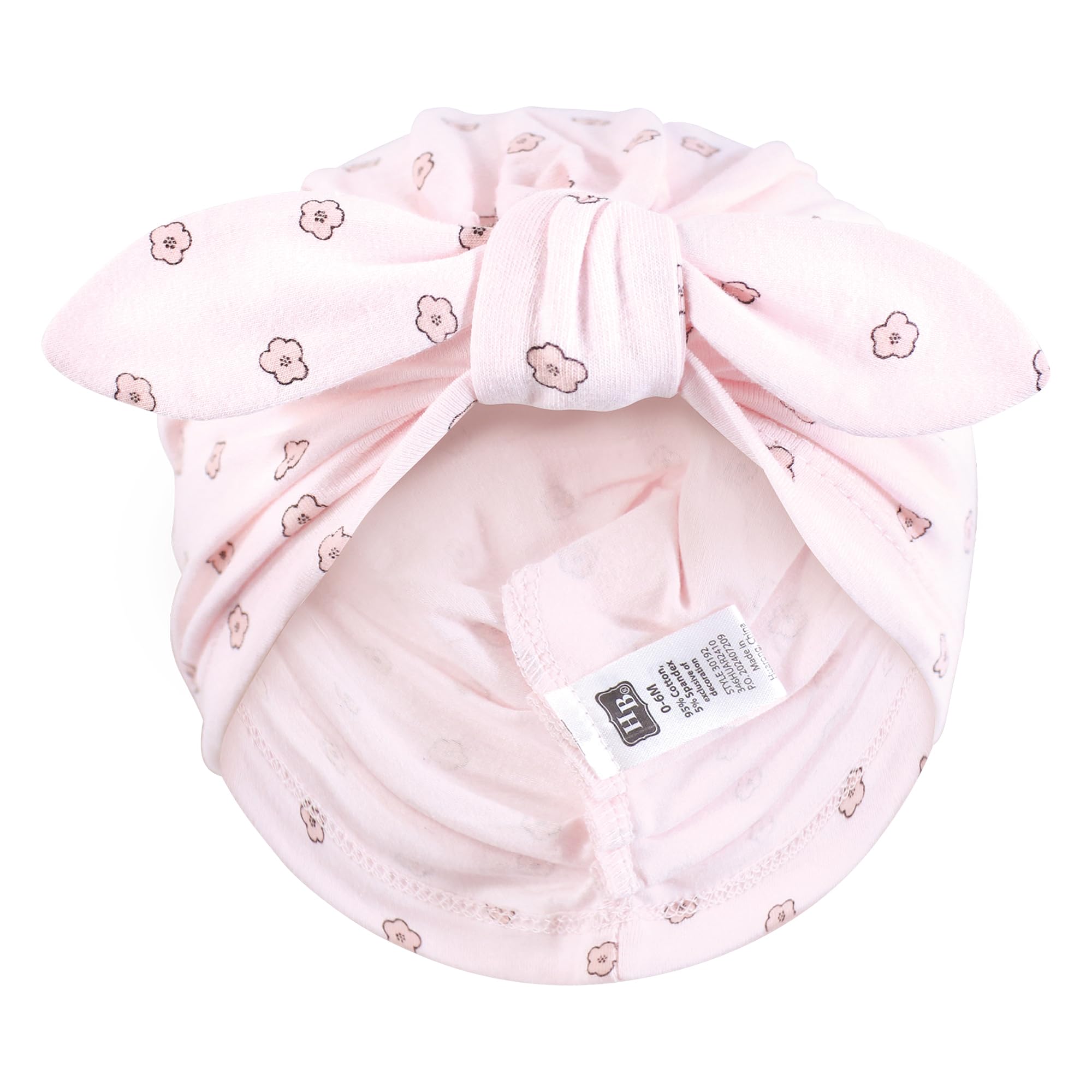 Hudson Baby Pañuelos turbantes de algodón, 0-24 Meses bebés niñas