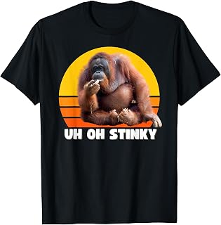 Uh Oh Stinky, Funny Orangutan Shirt, Orangutan Stinky Meme T-Shirt