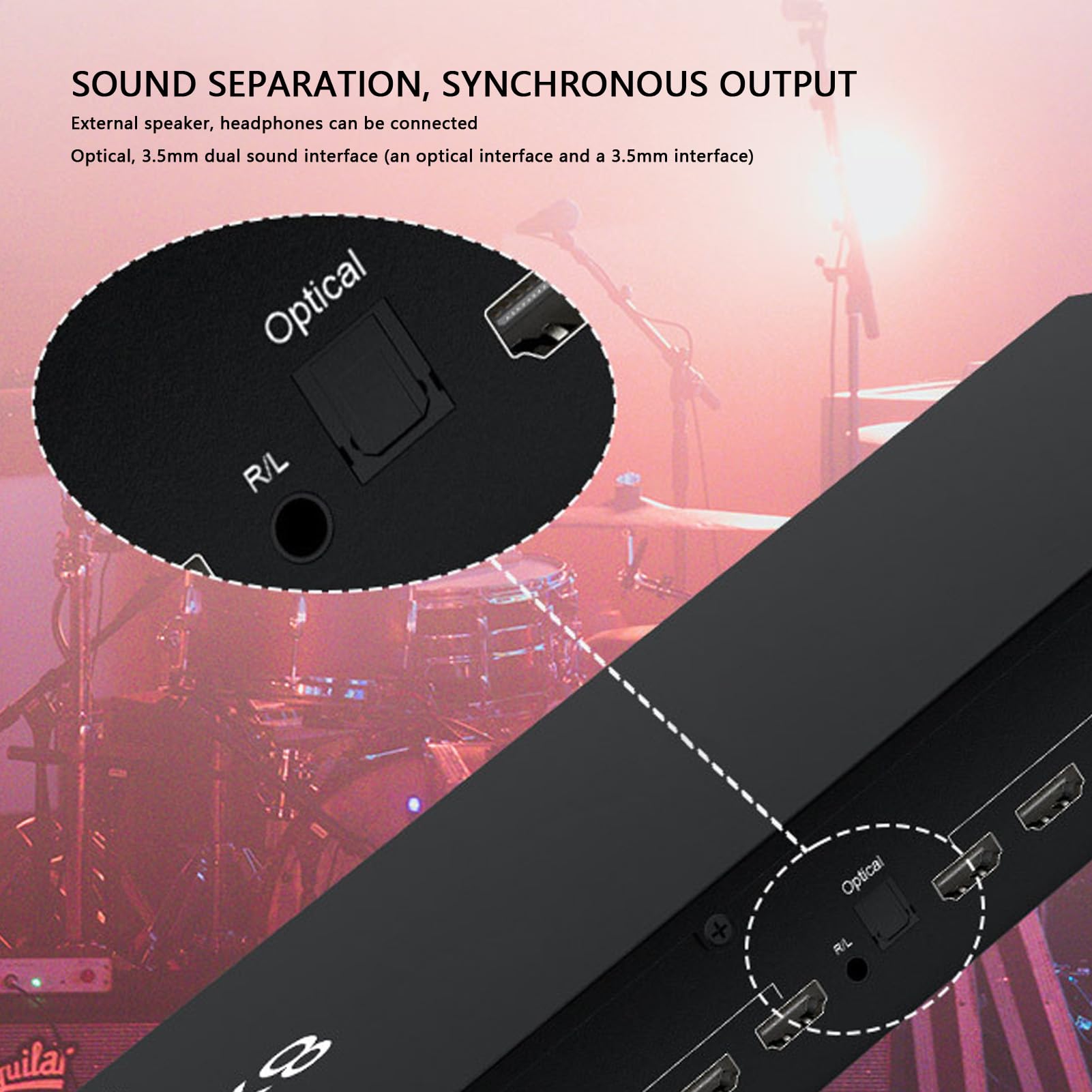 8x8 HDMI Matrix Splitter, 8 In 8 Out 1080P HD Matrix HDMI Video Switcher Splitter Switch Senza Interruzioni con Telecomando per, Monitor, TV, Proiettore, ecc. (Spina UE)