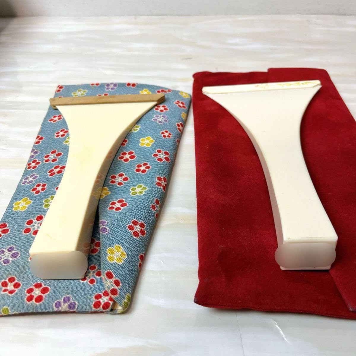 一本物】三味線 撥 割れ欠けなし 木目調との2本セット