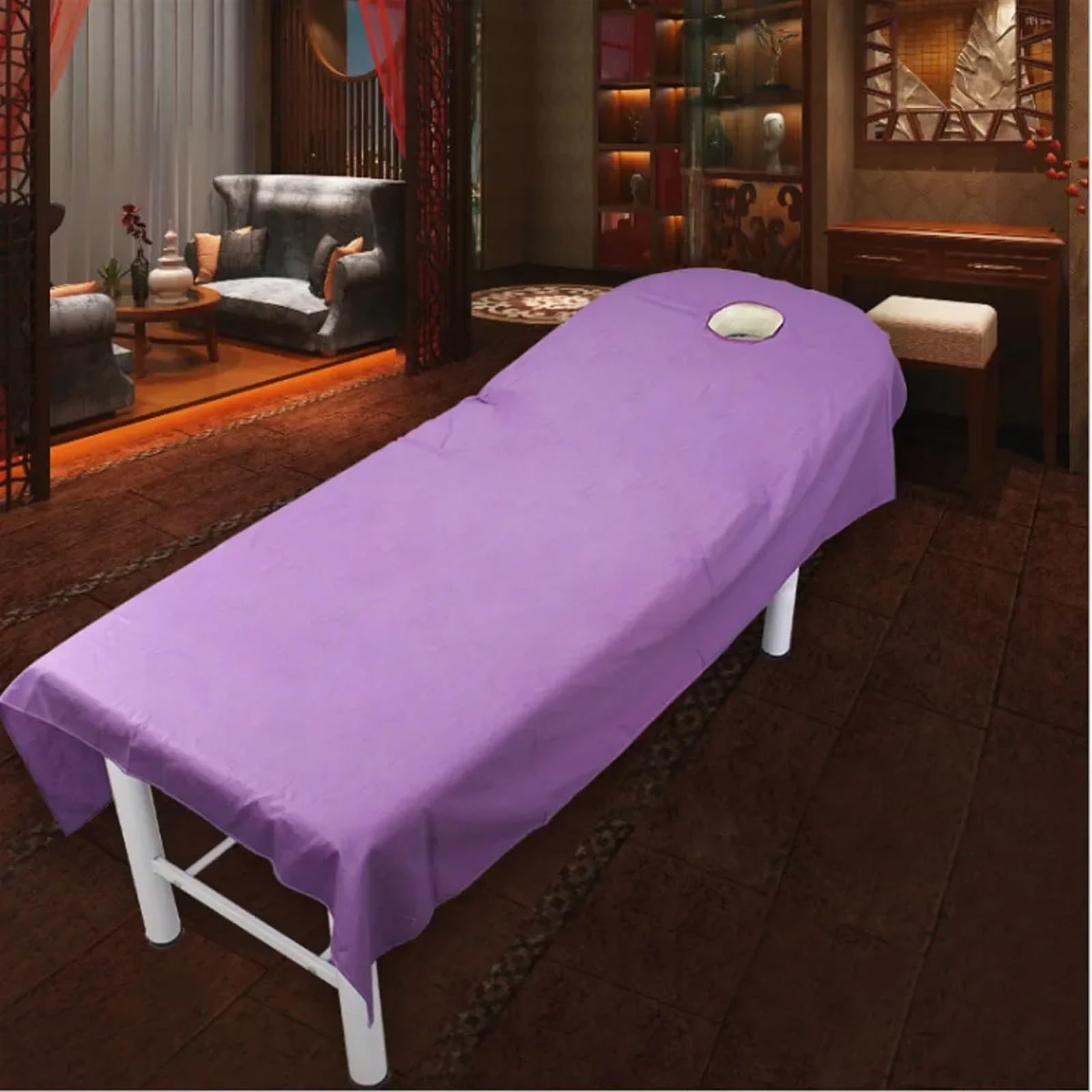 10 piezas de microfibra for masajes, cómoda funda for mesa de salón de belleza, sábana for cama de spa, sofá, ropa de cama suave for el hogar, funda de colchón duradera y lisa(PURPLE)