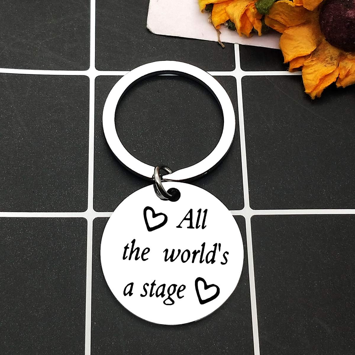 Drama Gift Keyring Theater Gifts Theatre Actor Actress Inspirational Keychain Musical Director Drama Teacher Gift Keychain Theater Keychain for Actor Actress Gifts Graduation Gifts for Drama Students - Image 5
