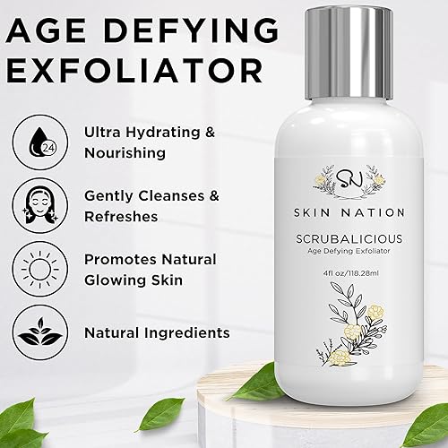 Miniatura 2 de Scrubalicious Limpiador facial hidratante con aloe vera y ácido glicólico, limpiador facial suave, exfoliante facial, limpiador facial, limpiador de