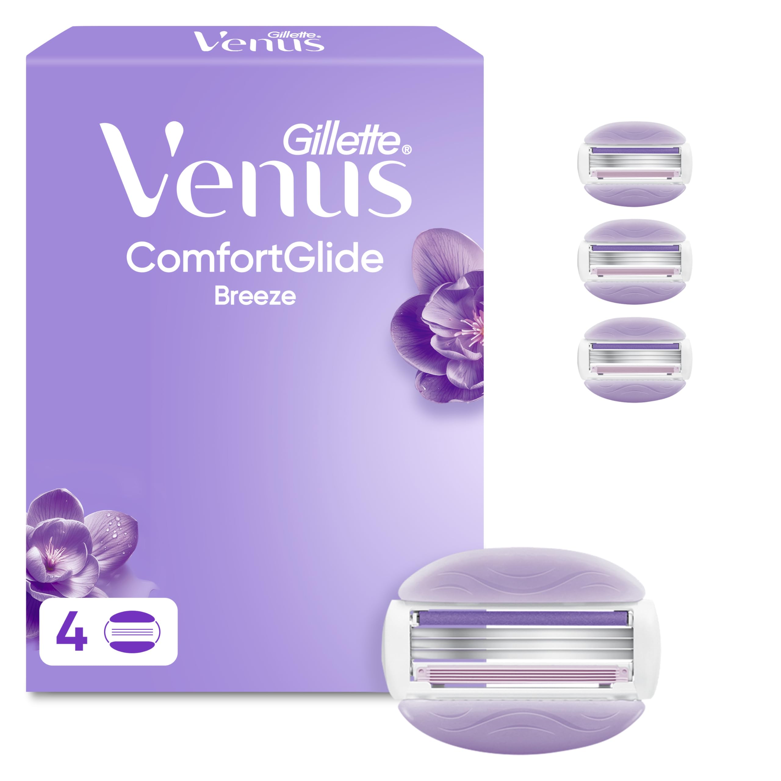 5 x GILLETTE VENUS COMFORT GLIDE BREEZE + HANDLE