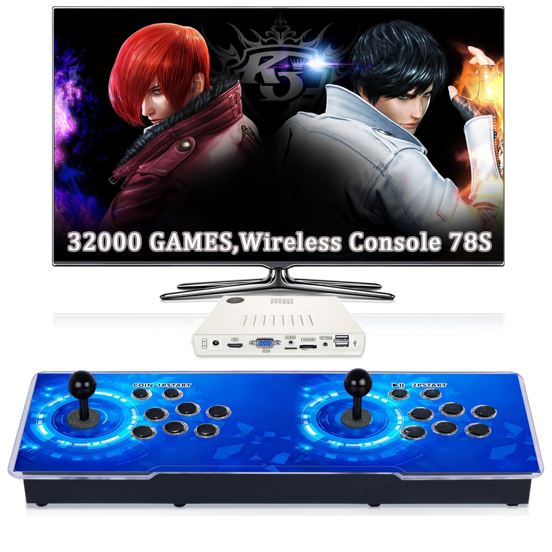 プレステ3、WiiU2台、PC Amazon.com: RegiisJoy 32000 in 1 Wireless Pandora Boxs Arcade Game