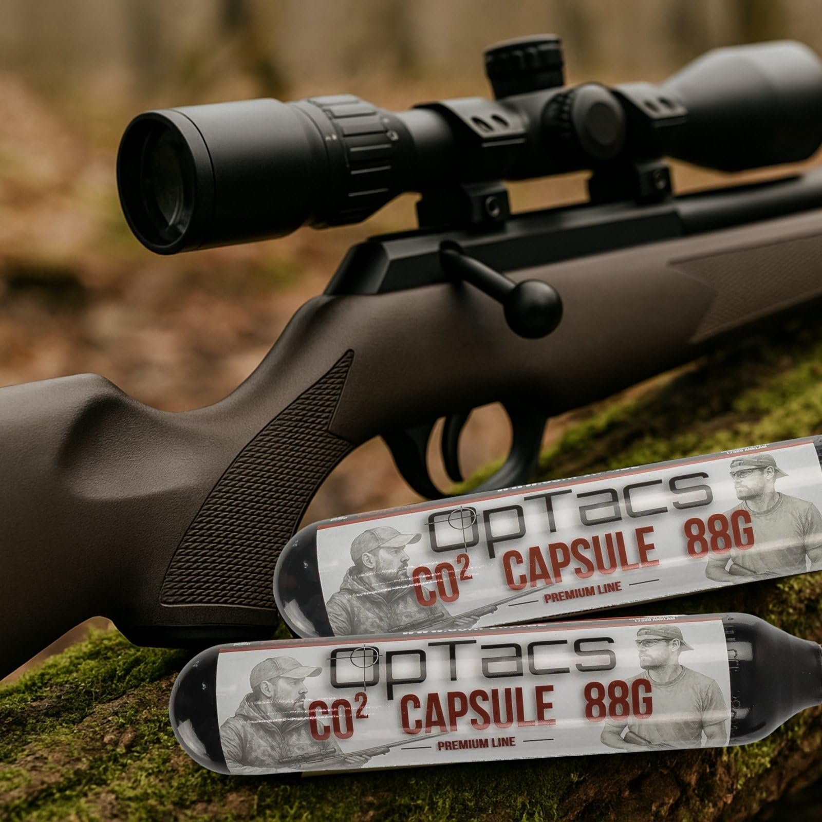 OpTacs 88g CO2 Kapsel 10er Set – CO₂-Kartusche für Luftdruckwaffen, Airsoft, Paintball – Gewinde M16x1,5 – langanhaltend & präzise
