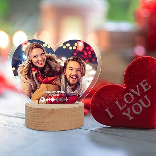 Miniatura 5 de ALBK Placa de cristal de Spotify personalizada, lámpara de fotos LED, álbum de música acrílica con código escaneable, pantalla de canción