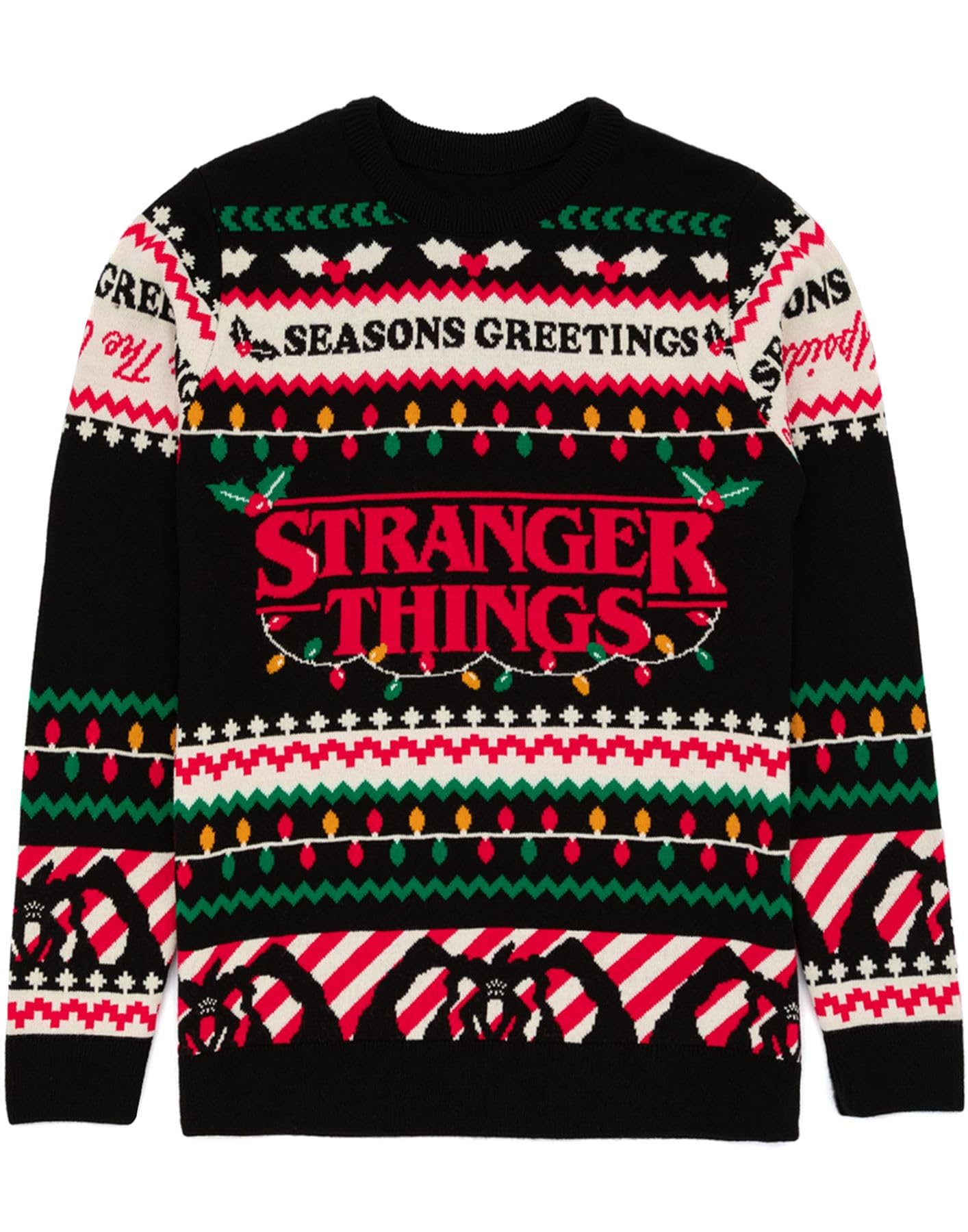 Vanilla Underground Stranger Things Unisex Black Logo Christmas Jumper (Xx-Large) from B&Q