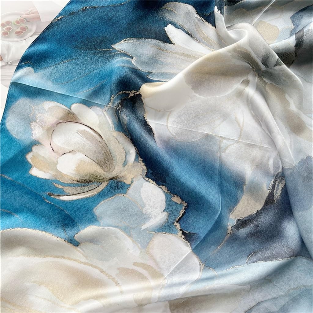 Sciarpa Lunga in Raso di Seta Sciarpa Decorativa Versatile for Temperamento Primaverile ed Estivo da Donna