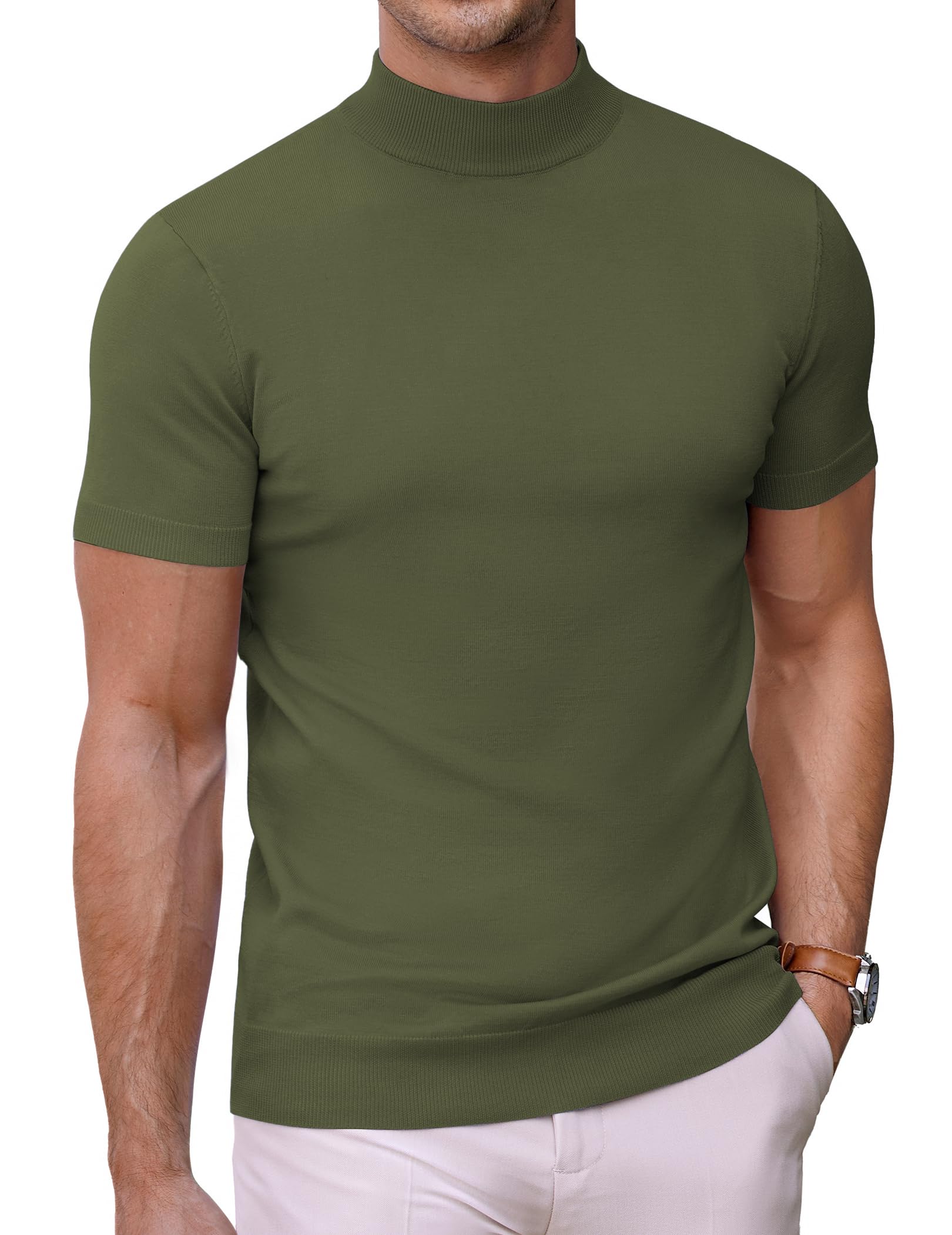 mens dri fit mock turtleneck