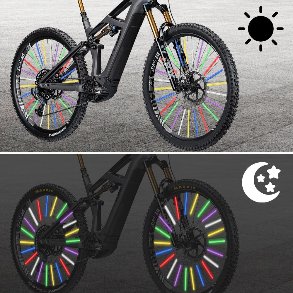12 pièces/sac vélo vélo vélo rayons roue réflecteu... - Grandado