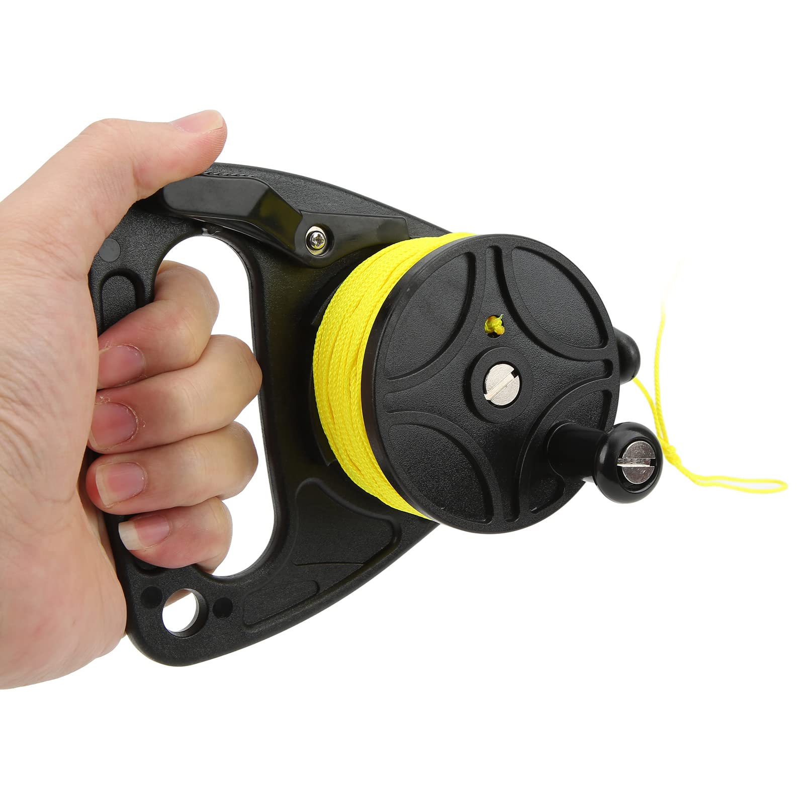Bewinner Portable Diving Handle Reel, 46m / 150.9ft Scuba Dive Reel Kayak Anchor with Thumb Stopper, for Underwater Scuba Diving Divers Water Sports