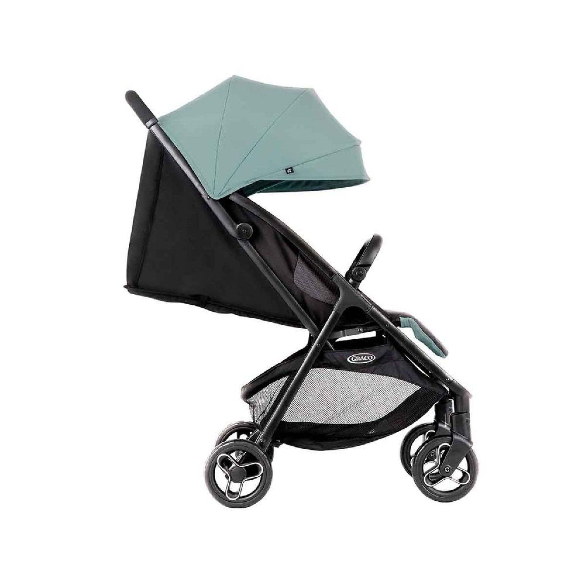 Graco - Myavo Silla de paseo ligera y de plegado rápido, desde el nacimiento hasta los 4 años aprox. (22 kg), con cubierta para la lluvia, color Mint (versión 1)