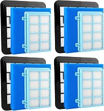 4 Piece Replacement Filter Kit Compatible with Philips PowerPro Compact, Active, City and Power Cyclone for Philips Vacuum Cleaner FC8010, FC9332, FC9555, FC9550, FC9333