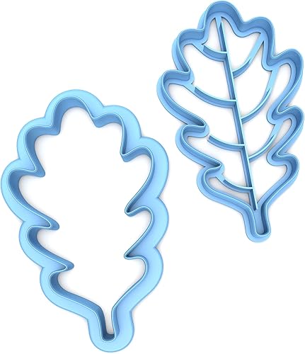 Sweet Prints Inc Set of 2 Oak Leaf Cookie Cutters - Dishwasher Safe (2")
